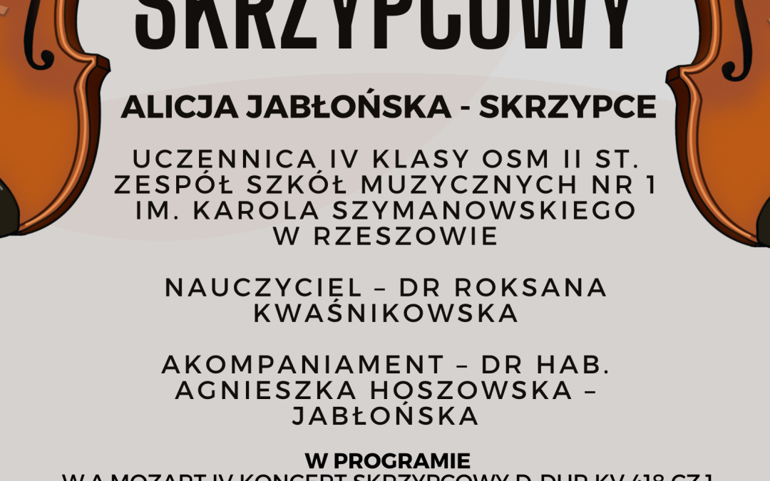 Koncert skrzypcowy w SM I st. w Błażowej