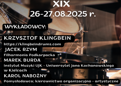 Warsztaty perkusyjne Integration&Groove XIX – Marek Burda i batucada na Stadionie Miejskim w Błażowej 26.08.2025 r. (fot. Kamil Zagórski)