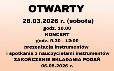Zapraszamy na DZIEŃ OTWARTY:
