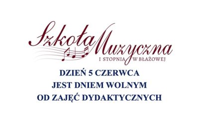 Dzień wolny od zajęć dydaktycznych 05.06.2026 r.